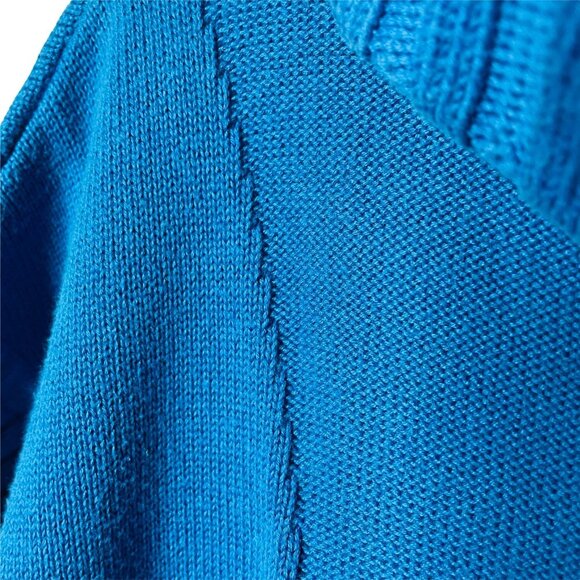 Womens Blue Cowl Neck Sweater Kenneth Cole Knit Top u Size Medium - Picture 5 of 6